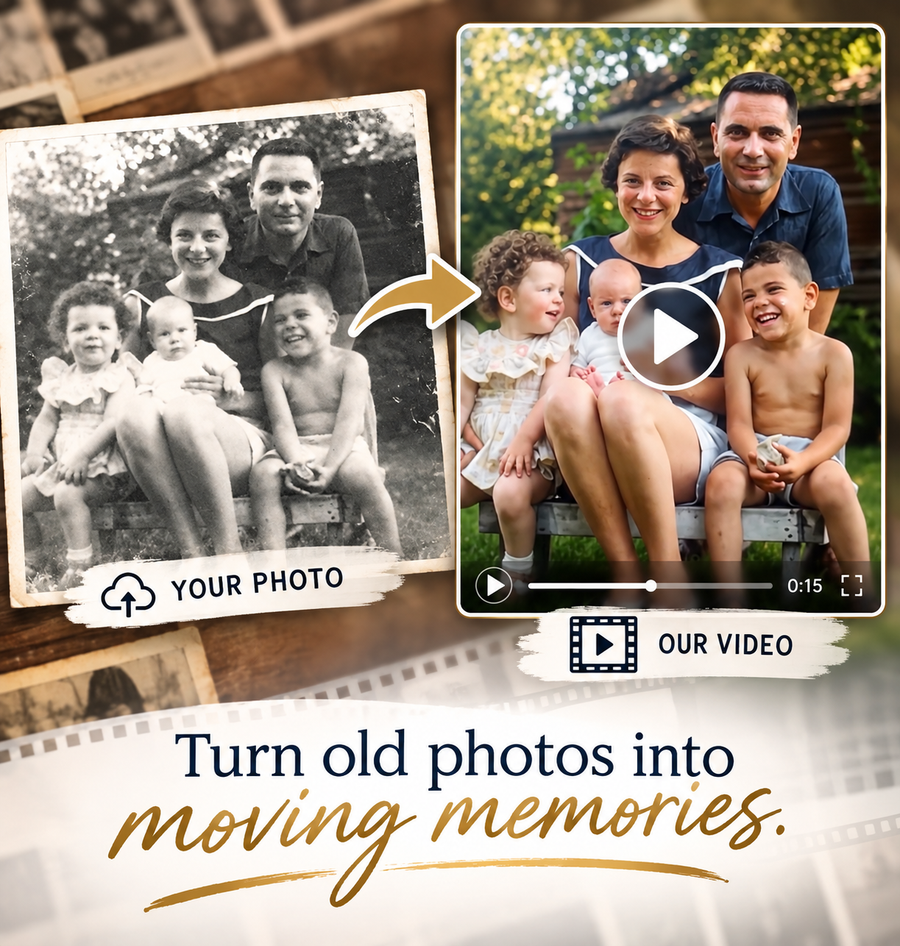 Bring Your Old Photo to Life – Custom 5-Second Animated Memory